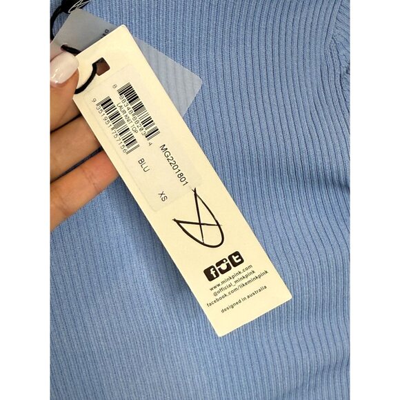 NEW Mink Pink Blue Laura Knit Top NWT - Size XS - Picture 6 of 7